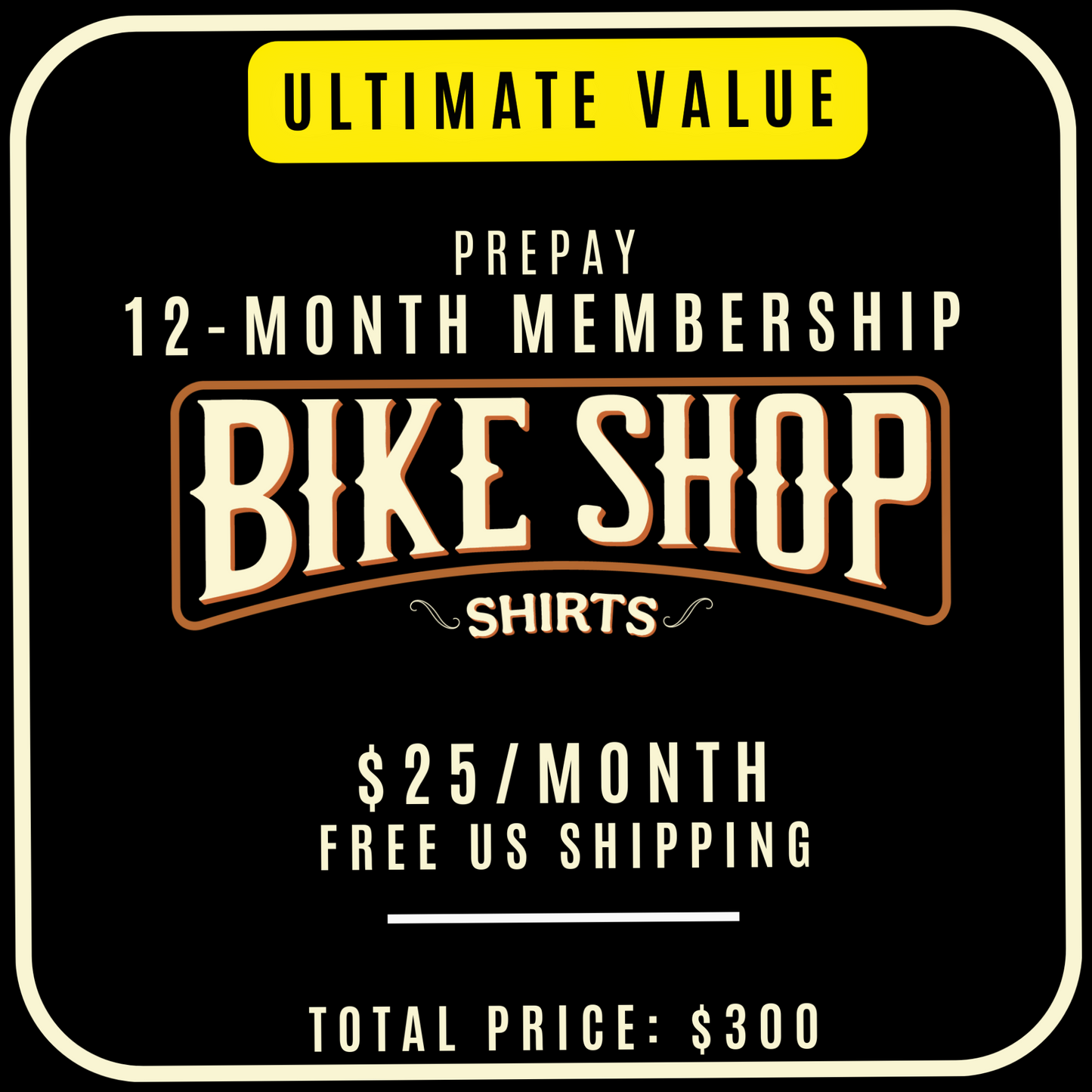 Bike Shop Shirts Membership 12-Months